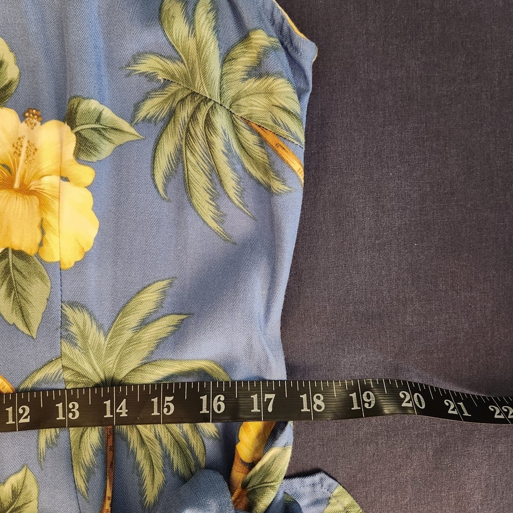 Caribbean Joe Floral Wrap Dress – Tropical/Aloha/Coconutgirl/SlowFashion L - Picture 10 of 12